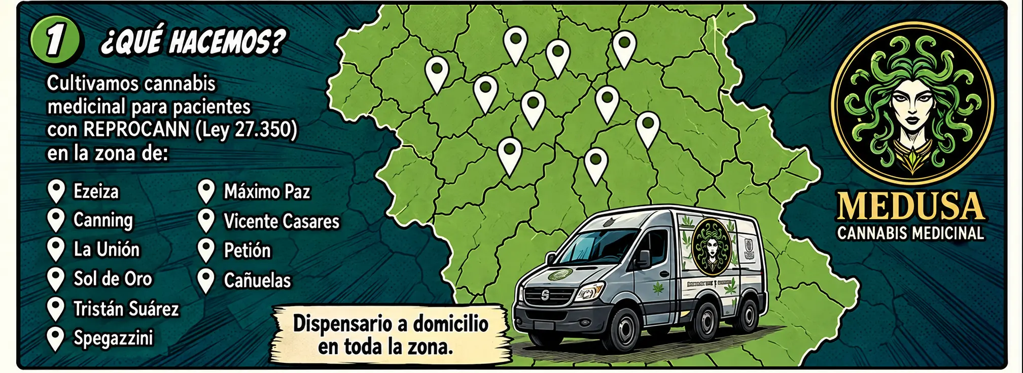 Qué hacemos y cobertura de cannabis medicinal en Ezeiza, Canning y Zona Sur
