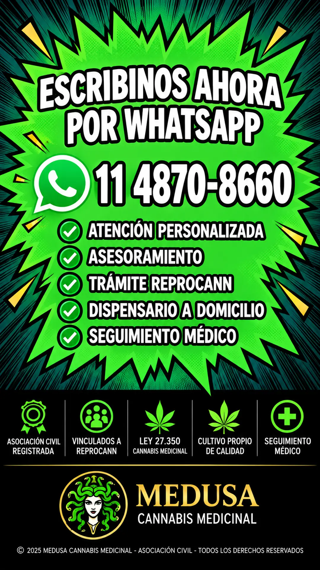 WhatsApp de Medusa Cannabis Medicinal